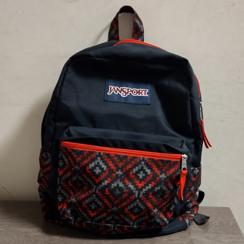 JanSport Black and Red Backpack T501